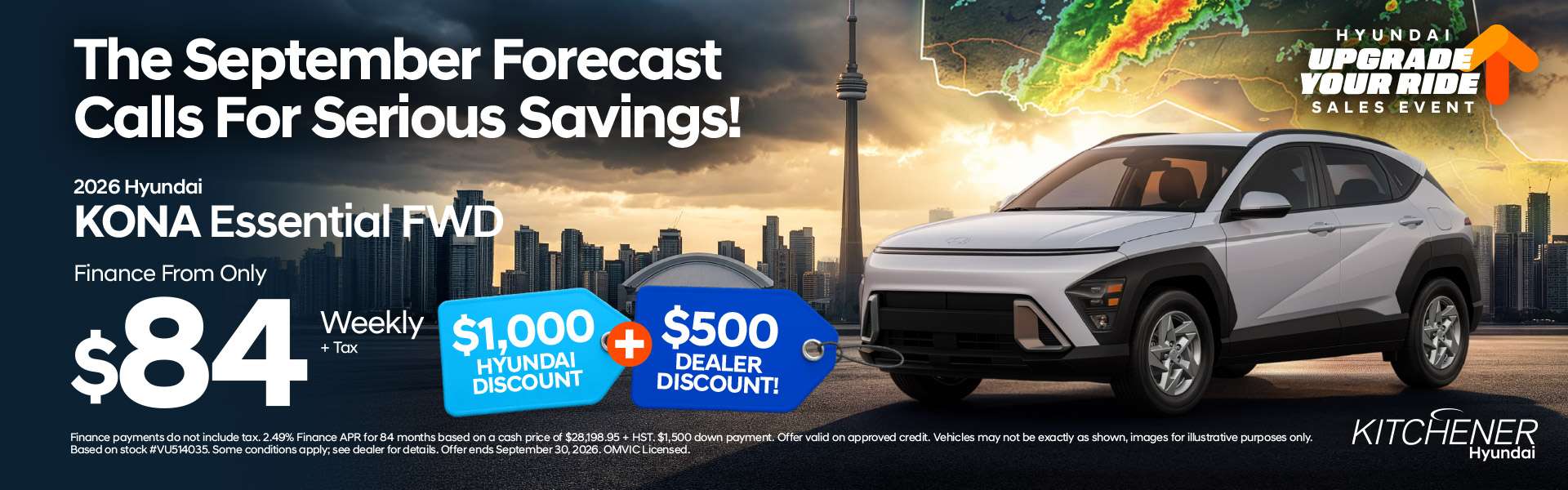 2026 Hyundai Kona Essential FWDFinance From Only $84 Weekly + Tax+ $1,000 Hyundai Discount + $500 Dealer Discount